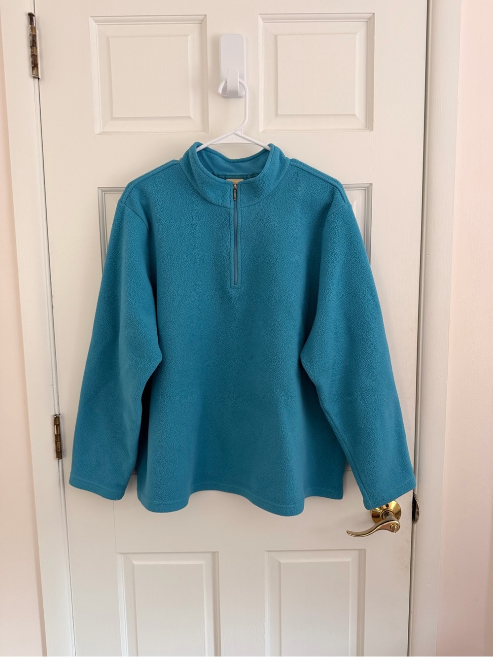 L.L. Bean Teal Half-Zip Fleece Pullover